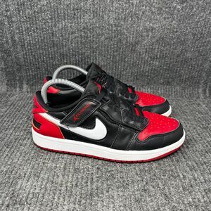 Nike Air Jordan 1 Low Flyease Bred Black Gym Red Mens 7 / Womens 8.5 DM1206-066